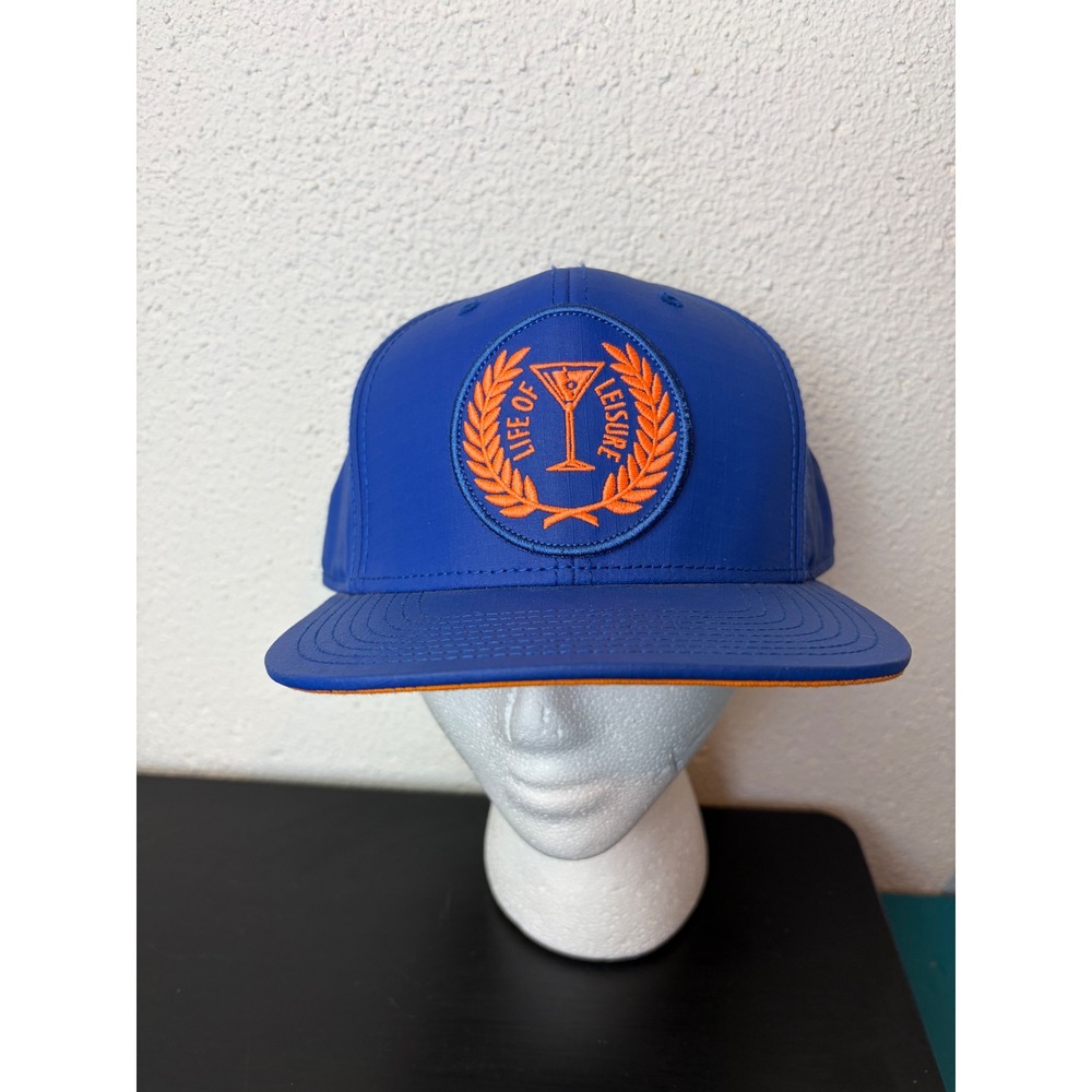 Goorin Bros Life of Leisure Snapback Hat Blue Orange Ripstop Flat Bill Cap